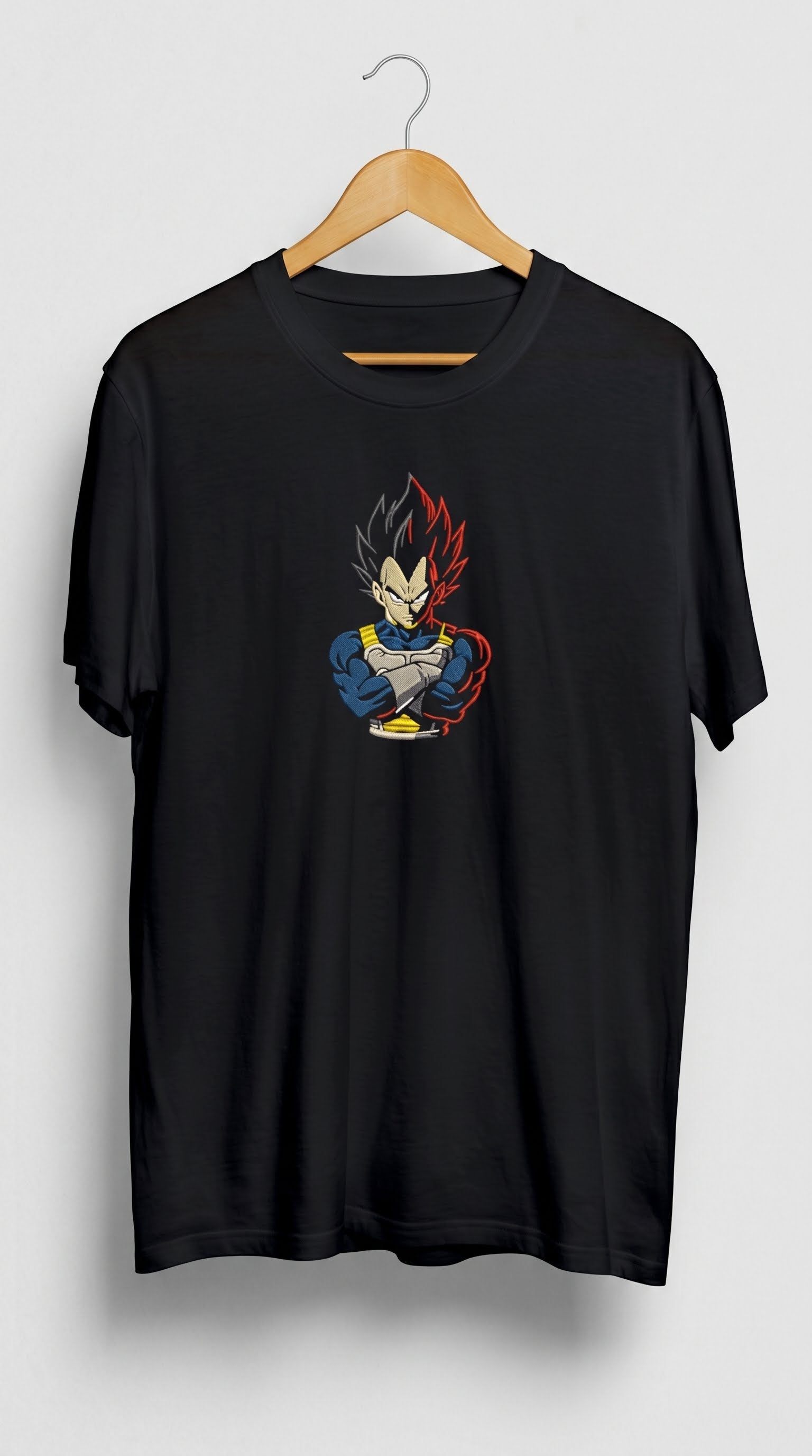Koszulka Haftowana Anime – Vegeta Saiyan Prince Premium