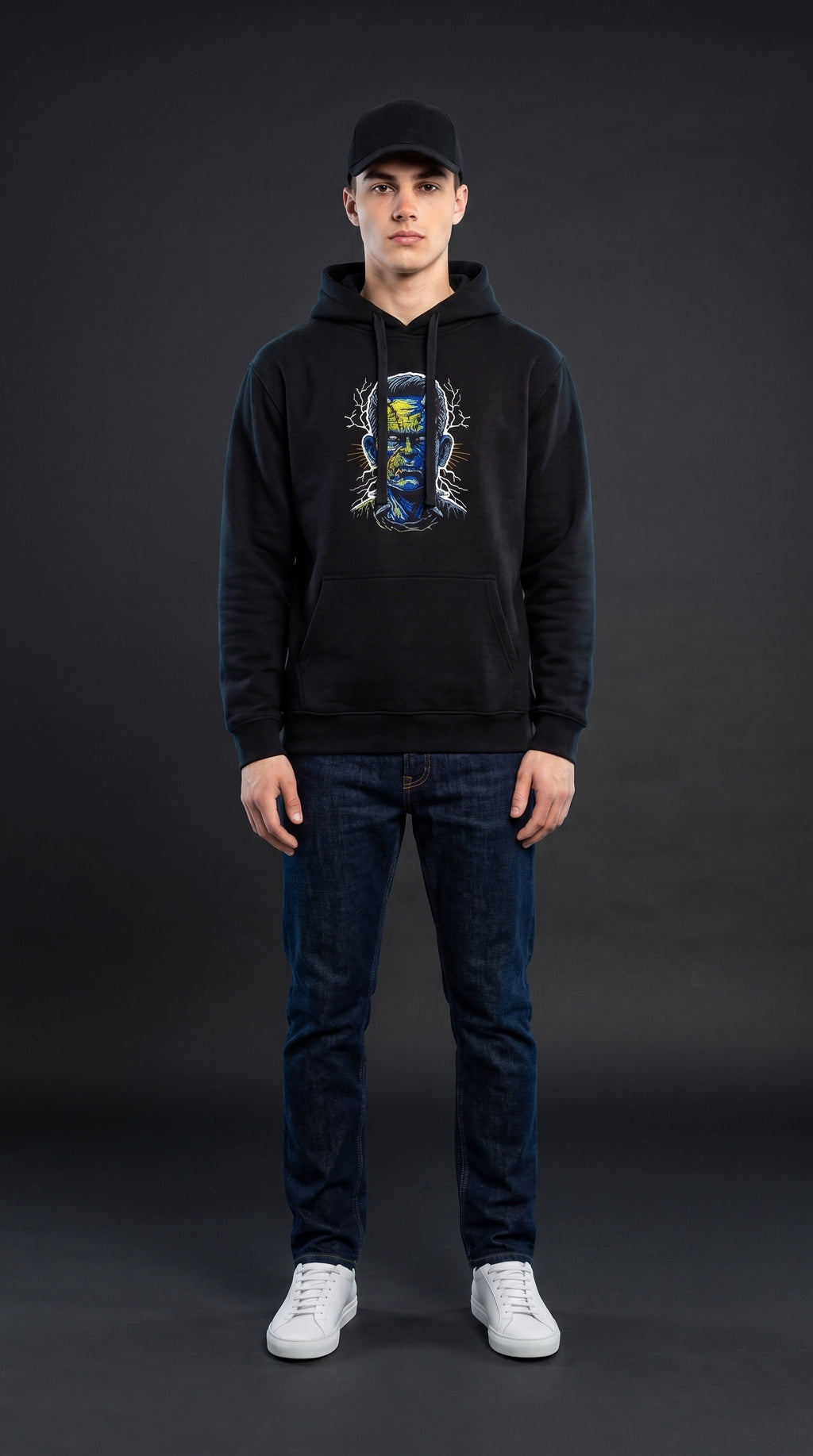 FRANKENSTEIN – Heavyweight Glow-in-the-Dark Embroidered Hoodie
