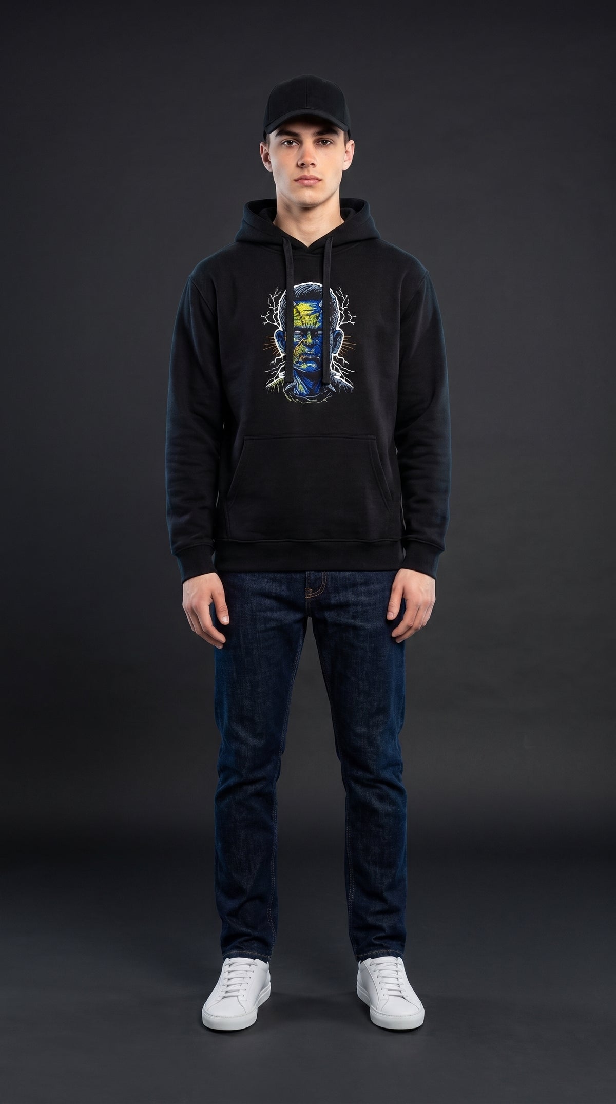 FRANKENSTEIN – Heavyweight Glow-in-the-Dark Embroidered Hoodie