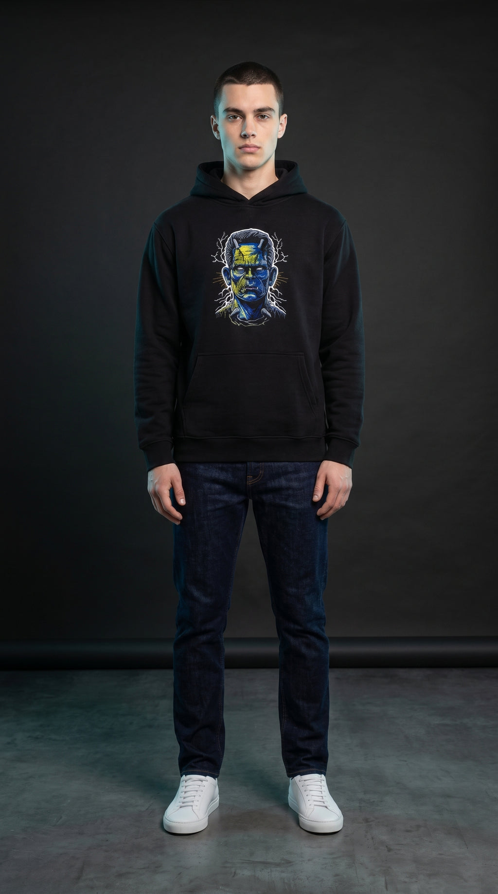 FRANKENSTEIN – Heavyweight Glow-in-the-Dark Embroidered Hoodie