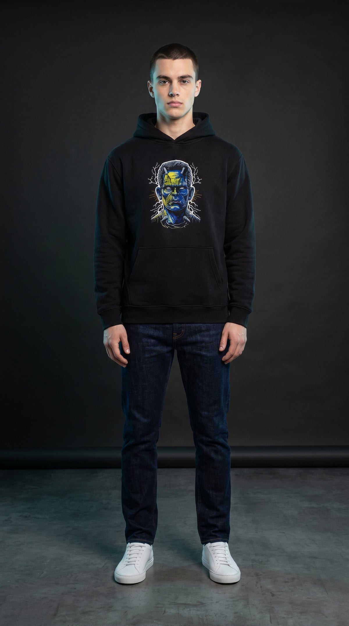 FRANKENSTEIN – Heavyweight Glow-in-the-Dark Embroidered Hoodie