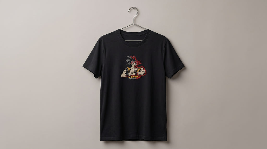 Koszulka Haftowana Anime – Goku Kaioken Premium T-Shirt