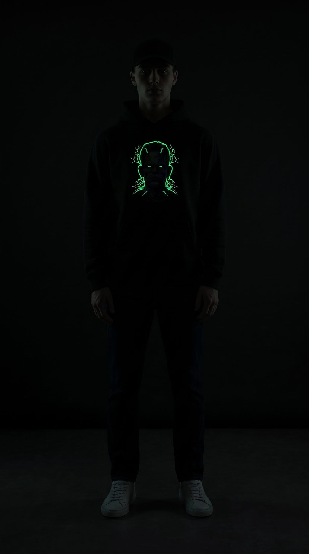 FRANKENSTEIN – Heavyweight Glow-in-the-Dark Embroidered Hoodie