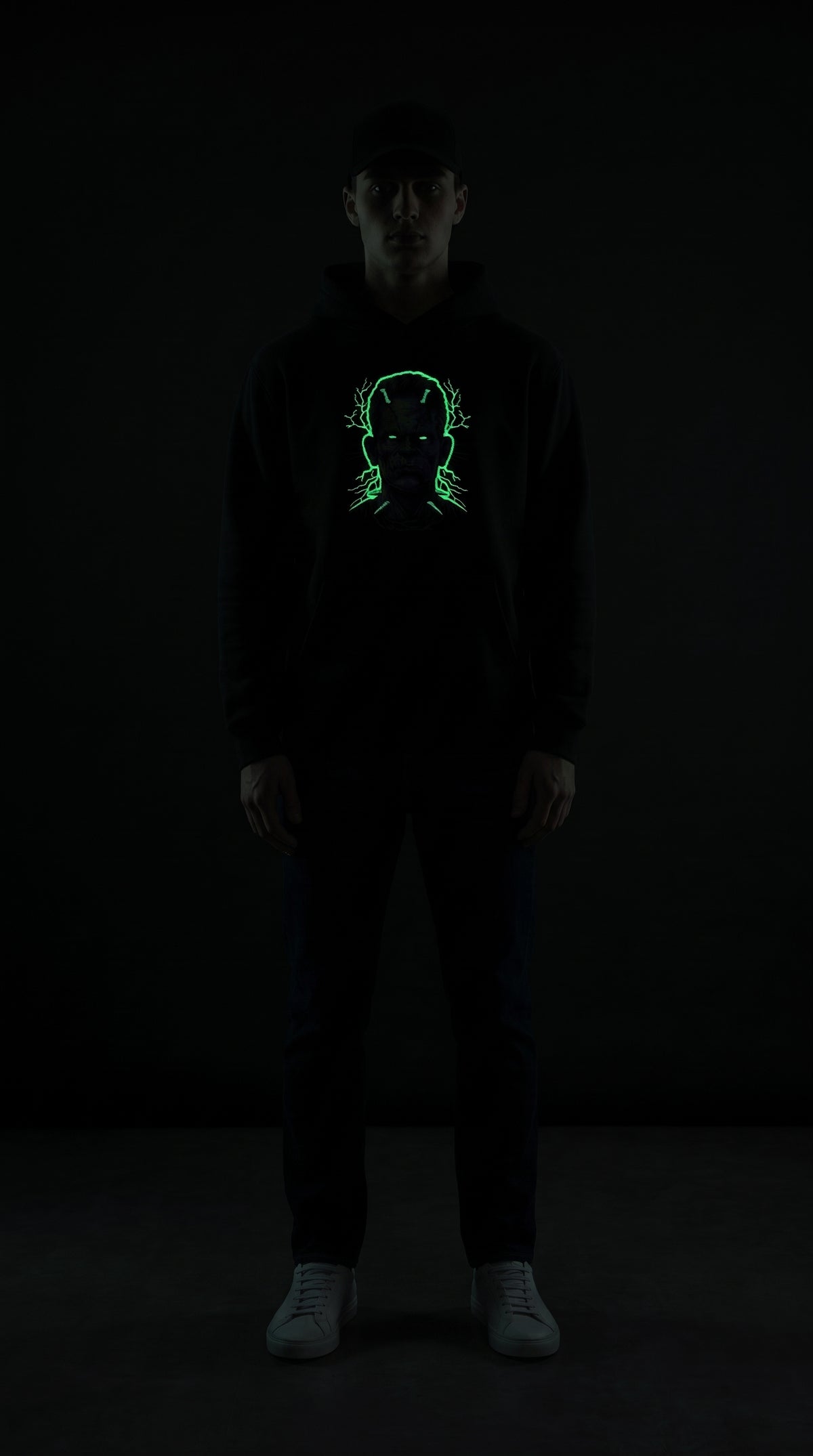 FRANKENSTEIN – Heavyweight Glow-in-the-Dark Embroidered Hoodie