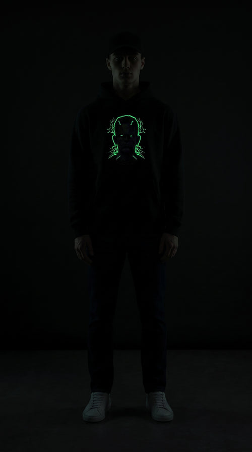 FRANKENSTEIN – Heavyweight Glow-in-the-Dark Embroidered Hoodie
